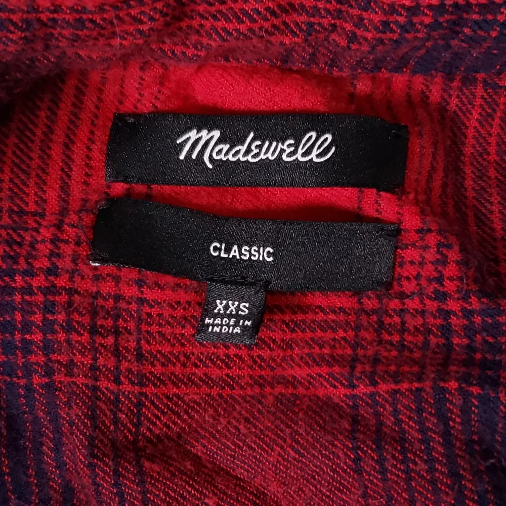 Madewell Classic Ex Boyfriend Shirt in Wilder Plaid XXS F5651